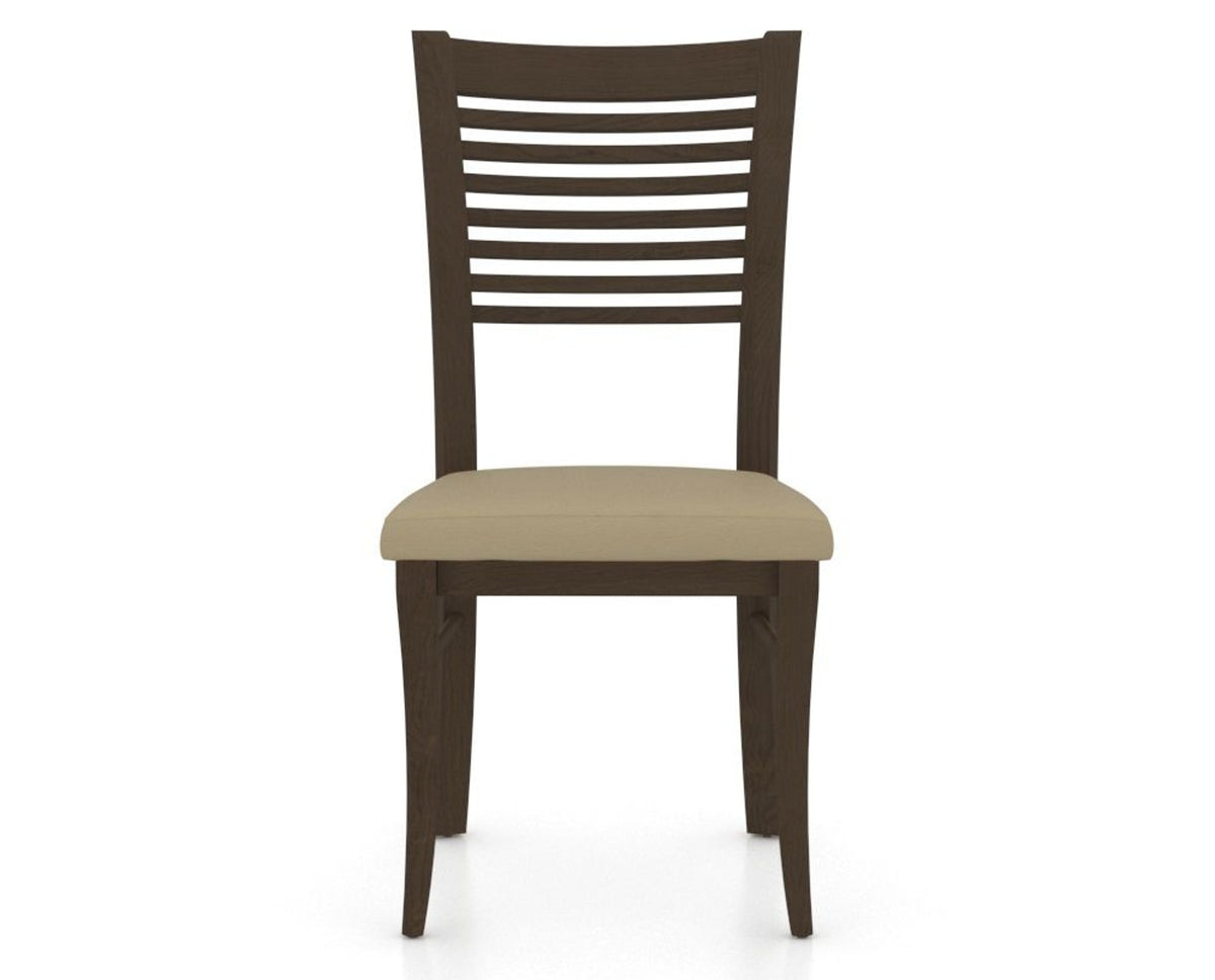 Canadel Dining Chair 0229 in XY Faux Leather and 29 Hazelnut Washed, front view