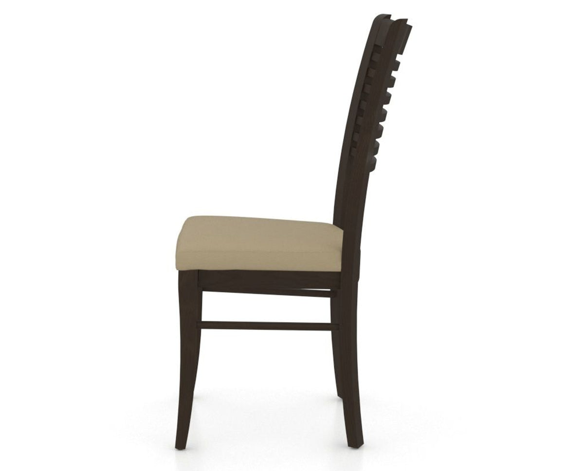 Canadel Dining Chair 0229 in XY Faux Leather and 59 Davy's Grey, side view
