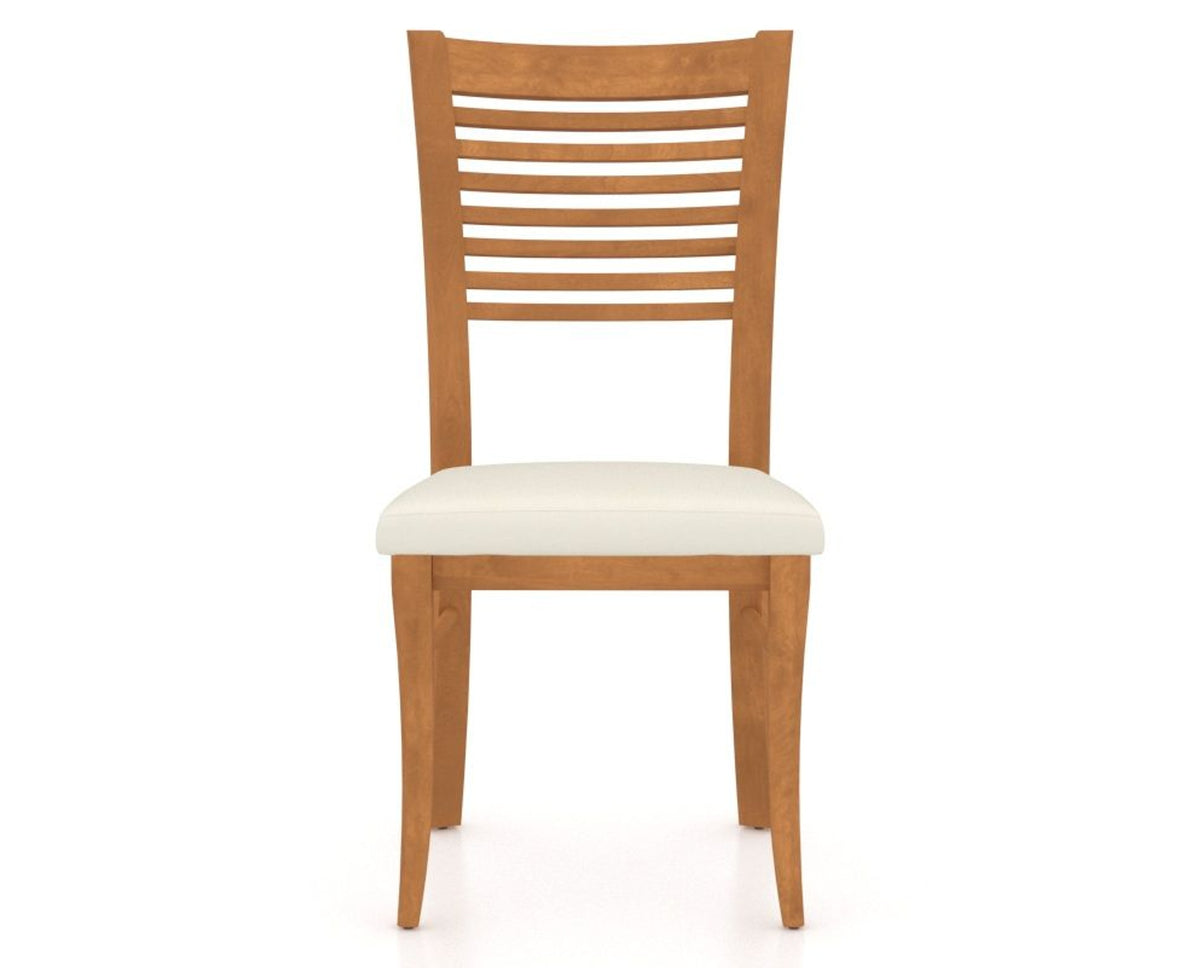 Canadel Dining Chair 0229 in YJ Faux Leather and 01 Honey Washed, front view