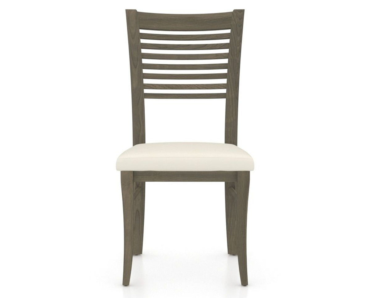 Canadel Dining Chair 0229 in YJ Faux Leather and 08 Shadow, front view