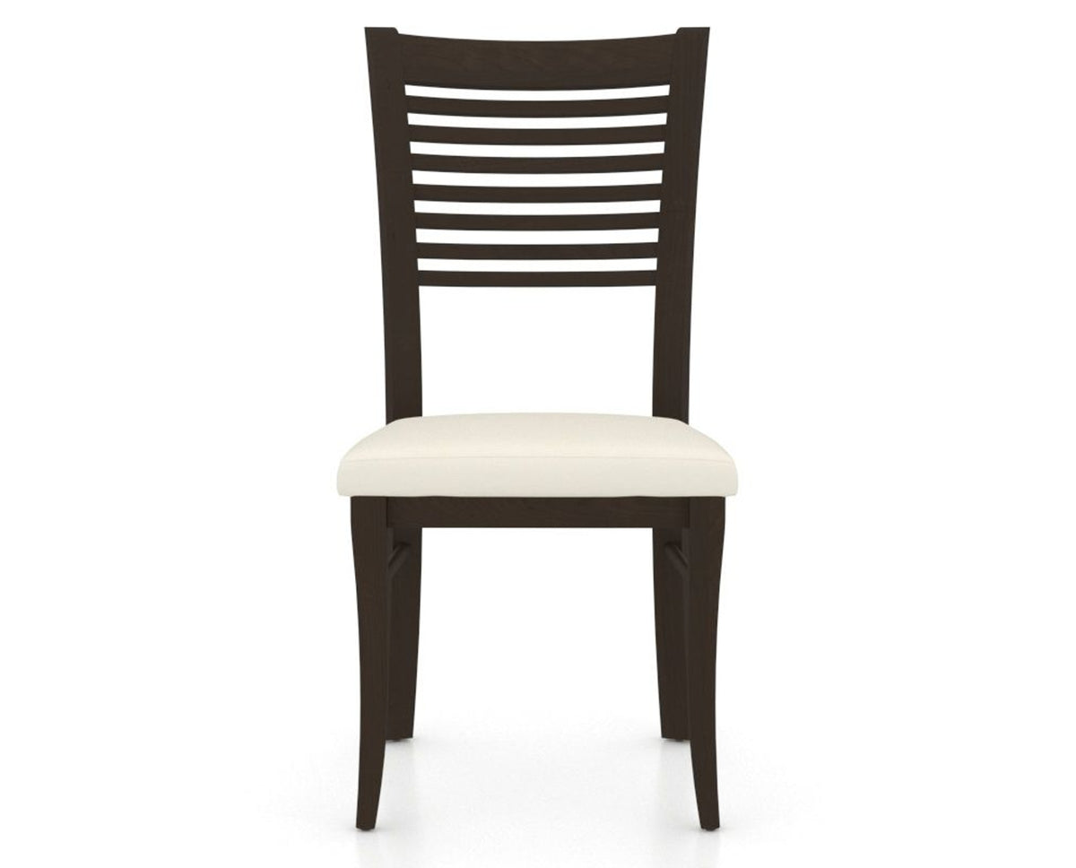 Canadel Dining Chair 0229 in YJ Faux Leather and 59 Davy's Grey, front view
