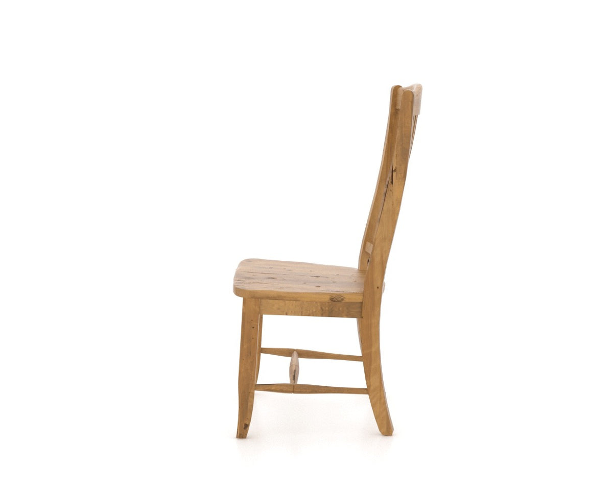 Canadel Champlain Dining Chair in Honey Washed, side view