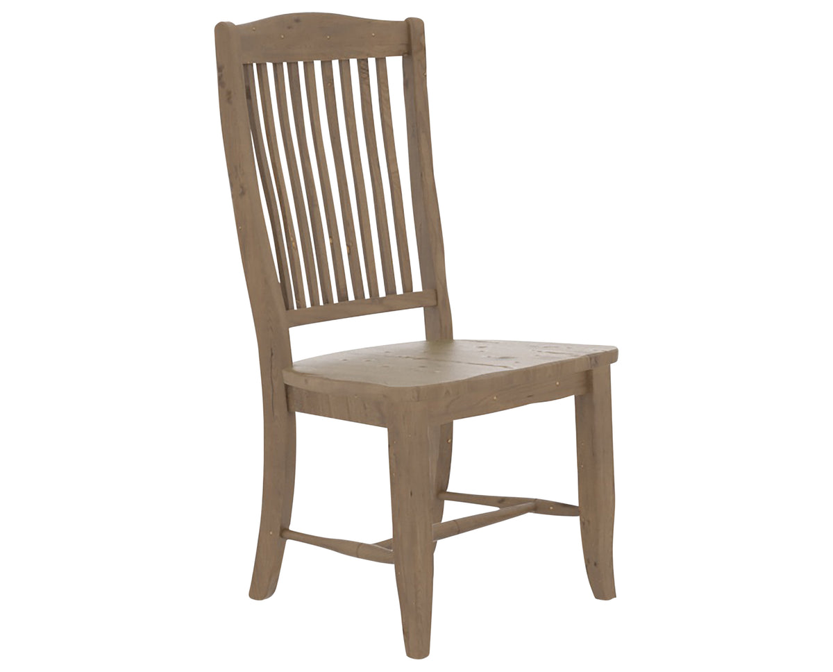Canadel Champlain Wood Dining Chair 0232 in Pecan Washed, three-quarter view