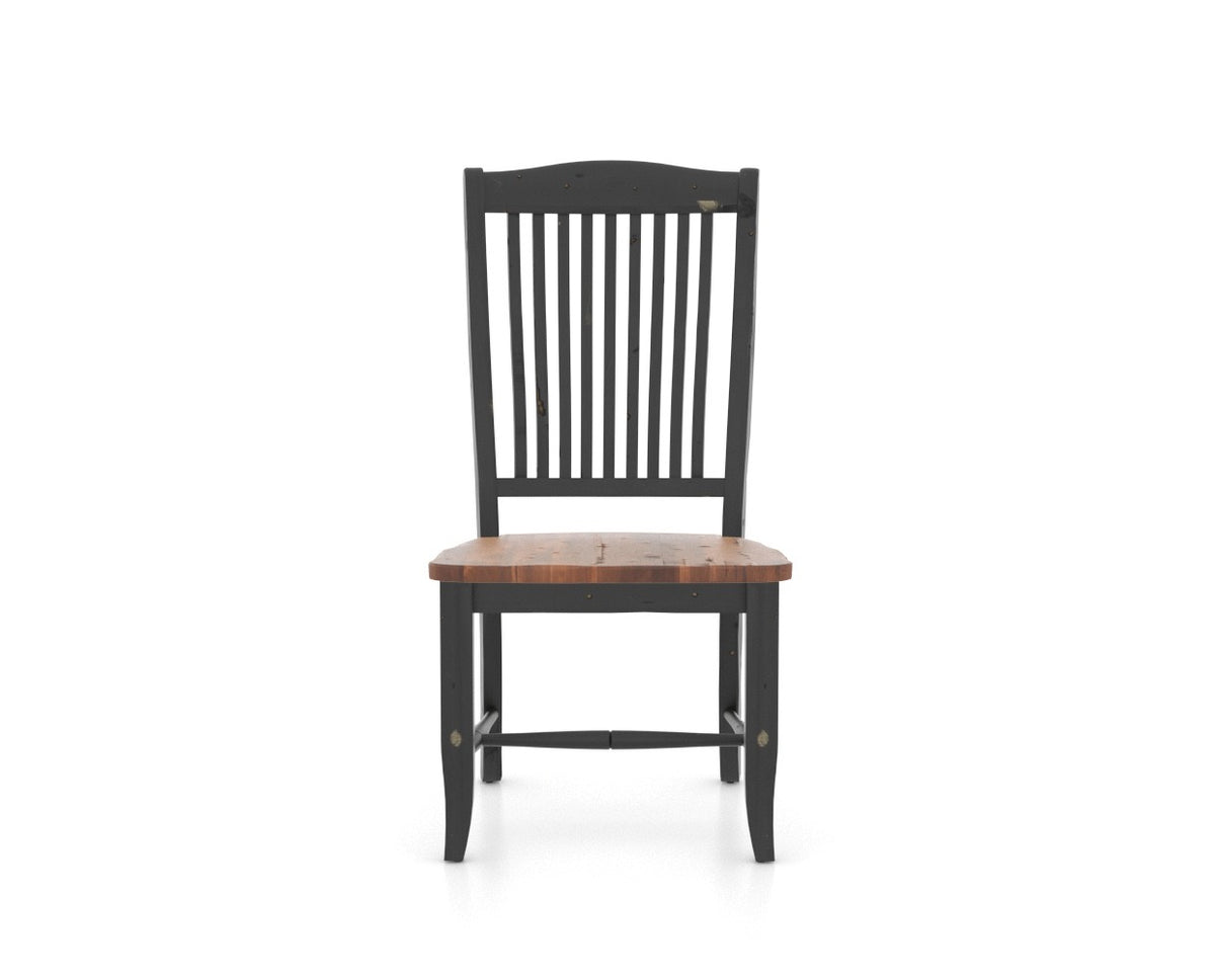 Canadel Champlain Dining Chair in Black and Spice Washed, front view