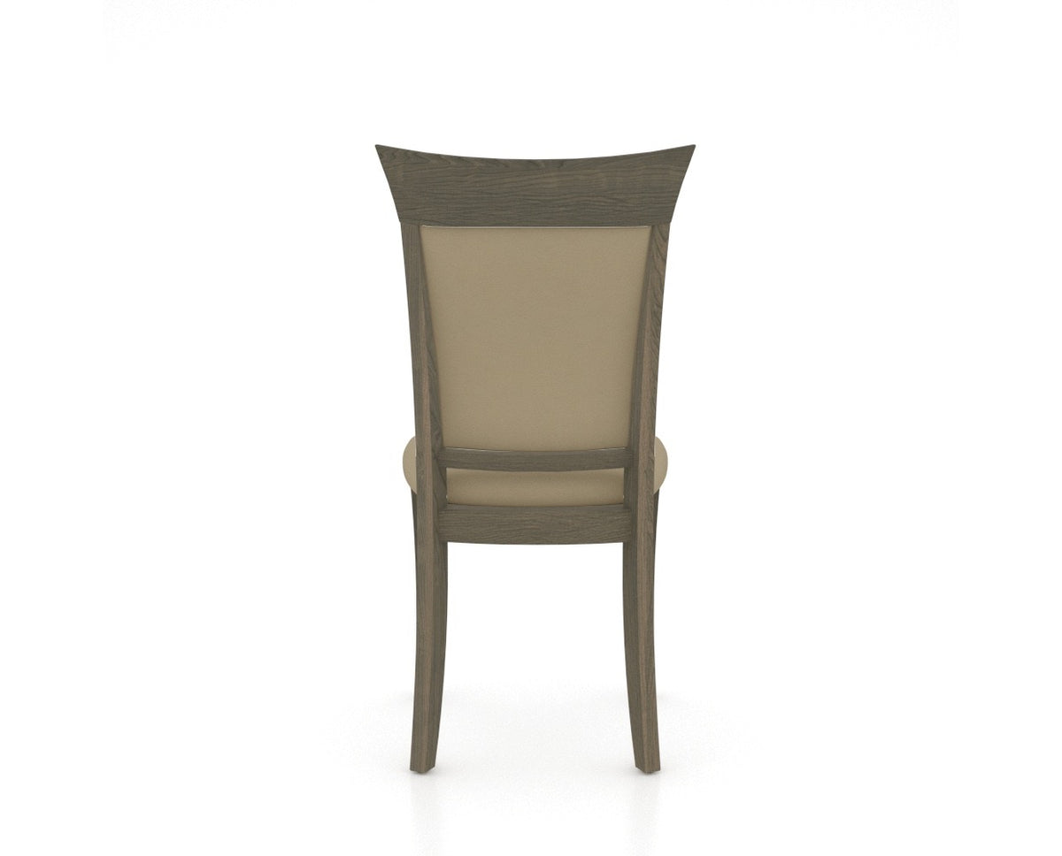Canadel Jess Too Dining Chair in Shadow, XY Faux Leather, back view