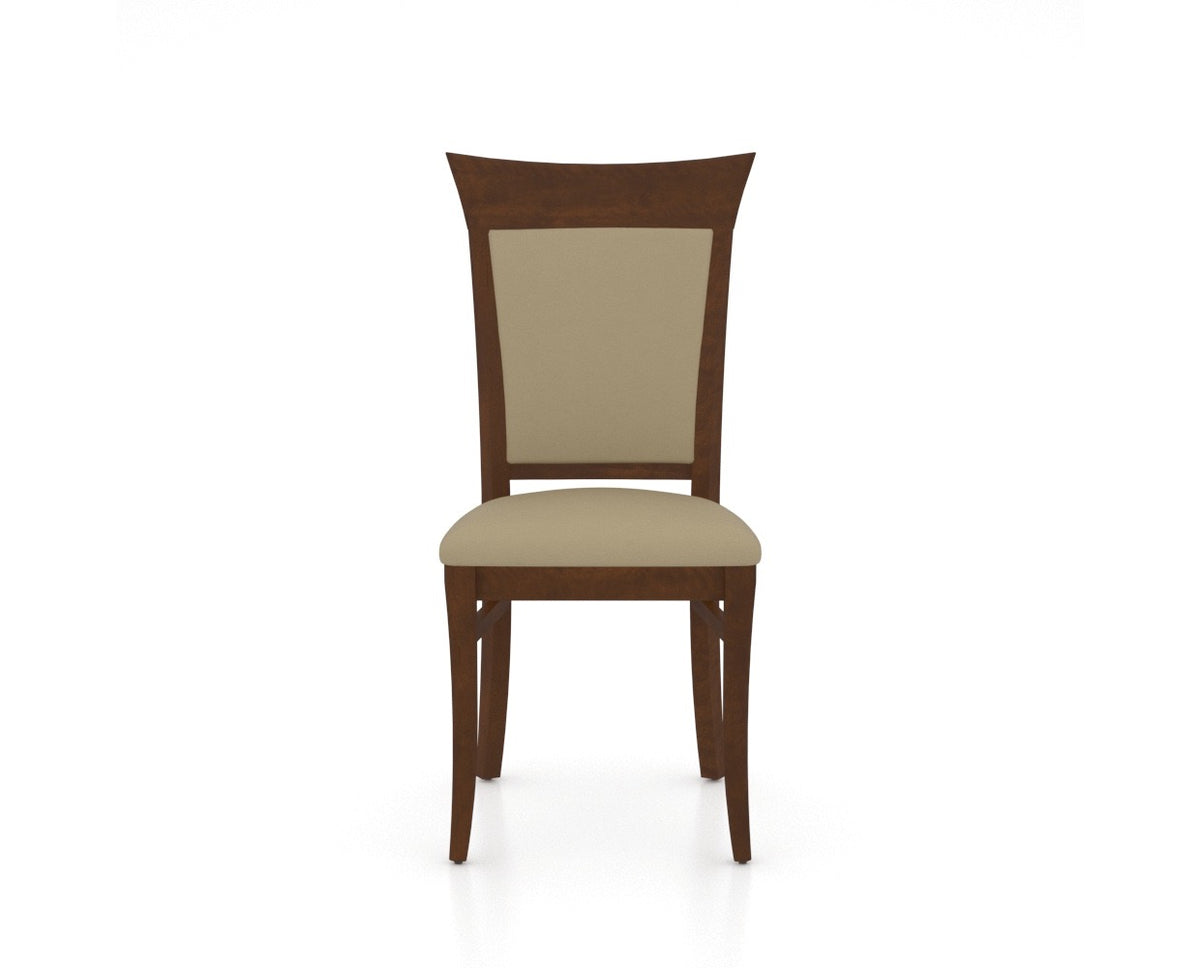 Canadel Jess Too Dining Chair in Cognac Washed, XY Faux Leather, front view