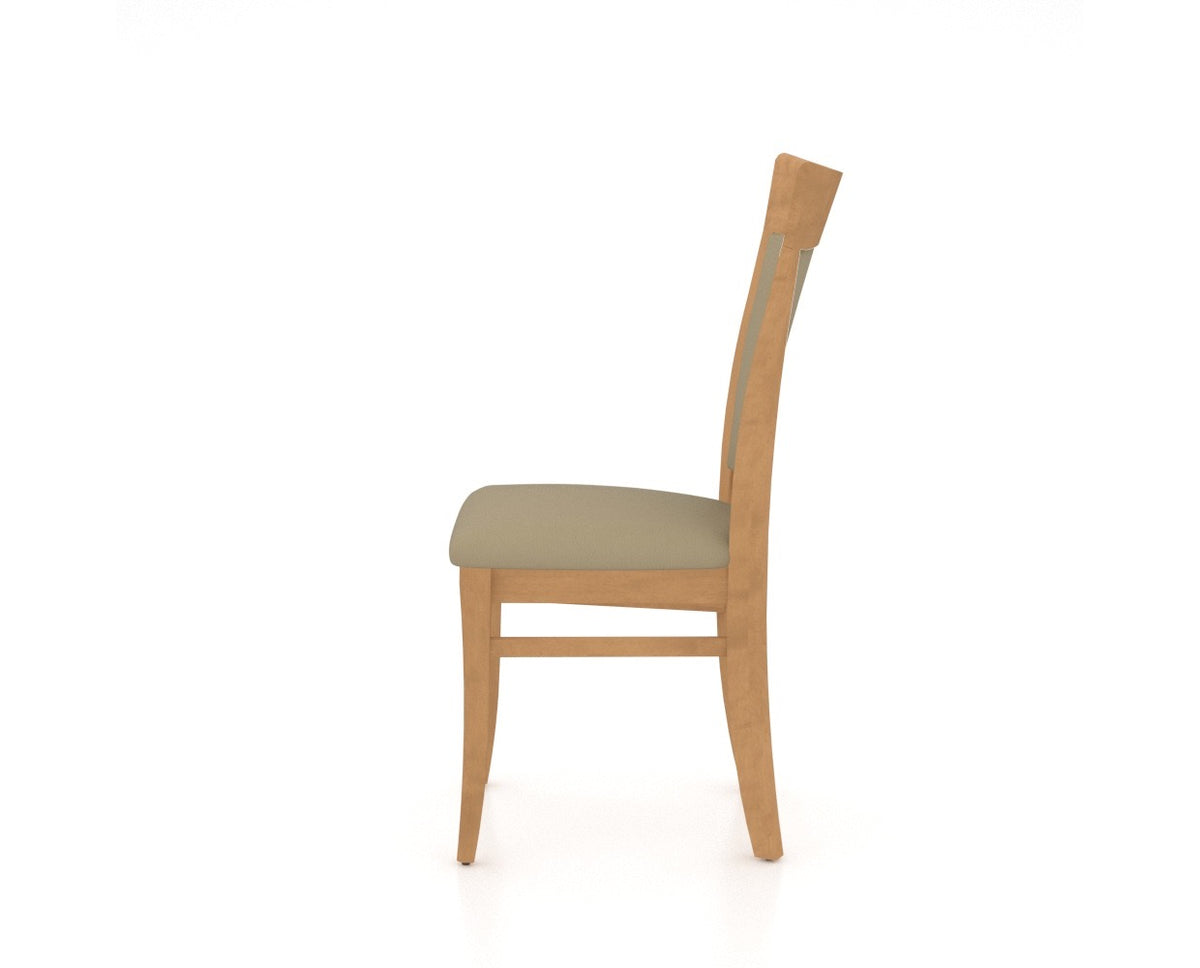 Canadel Jess Too Dining Chair in Caramel Washed, XY Faux Leather, side view