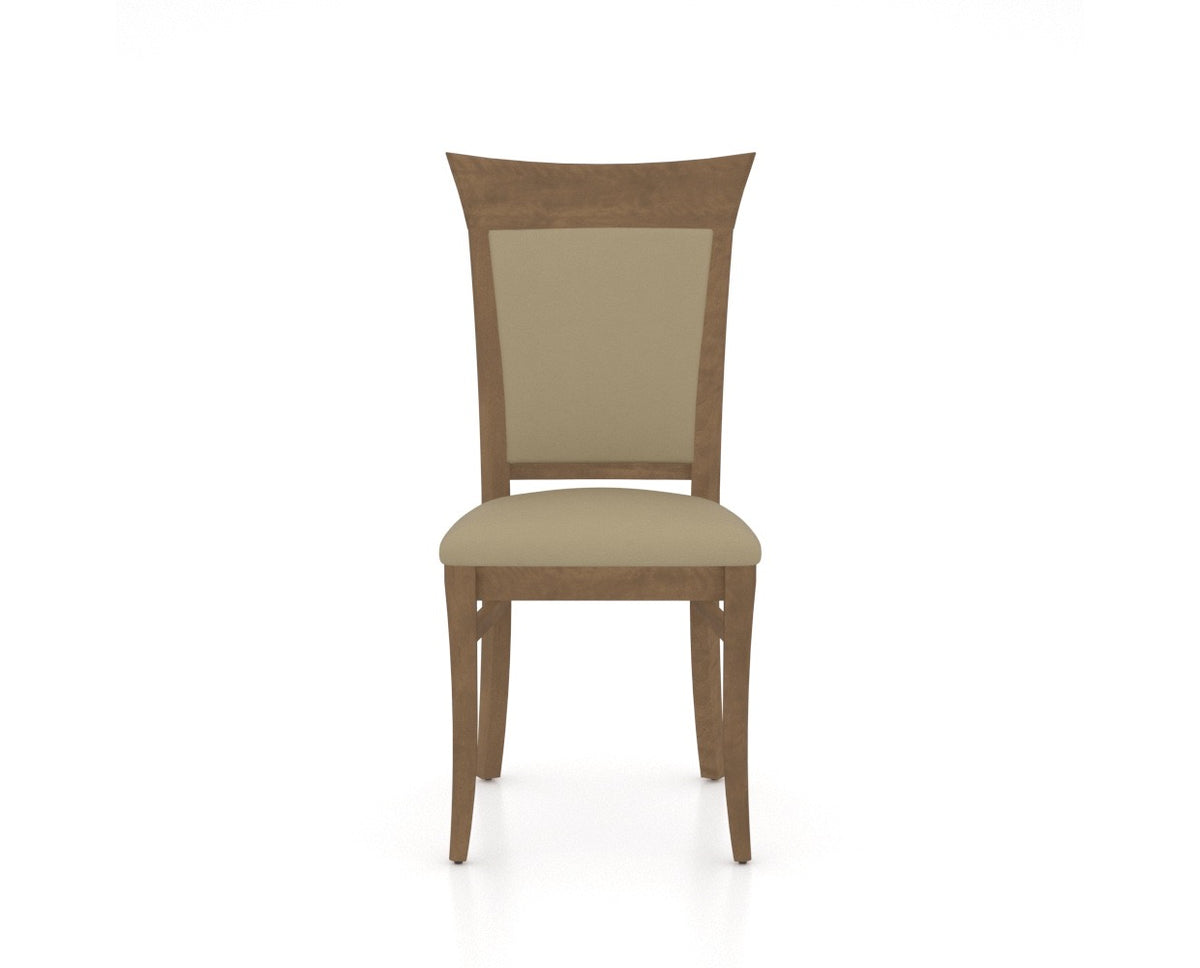 Canadel Jess Too Dining Chair in Pecan Washed, XY Faux Leather, front view