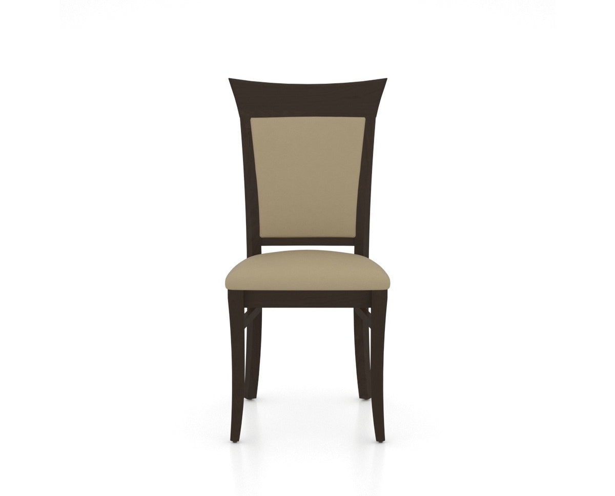 Canadel Jess Too Dining Chair in Davy's Grey, XY Faux Leather, front view
