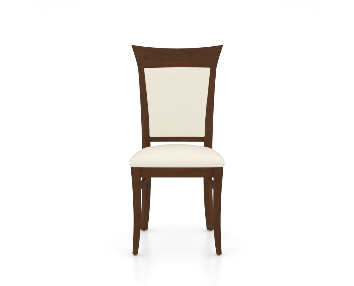 Canadel Jess Too Dining Chair in Cognac Washed, YJ Faux Leather, front view