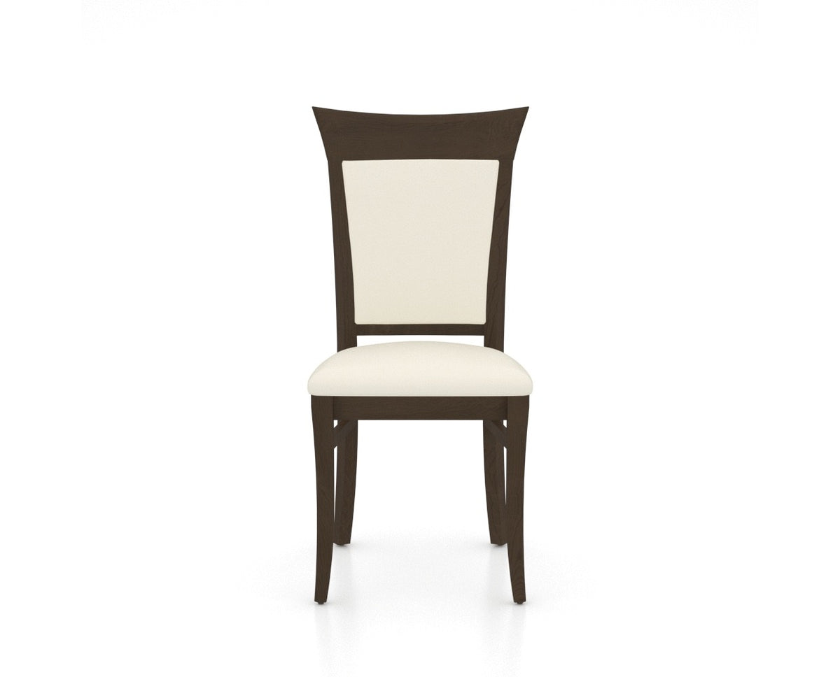 Canadel Jess Too Dining Chair in Hazelnut Washed, YJ Faux Leather, front view
