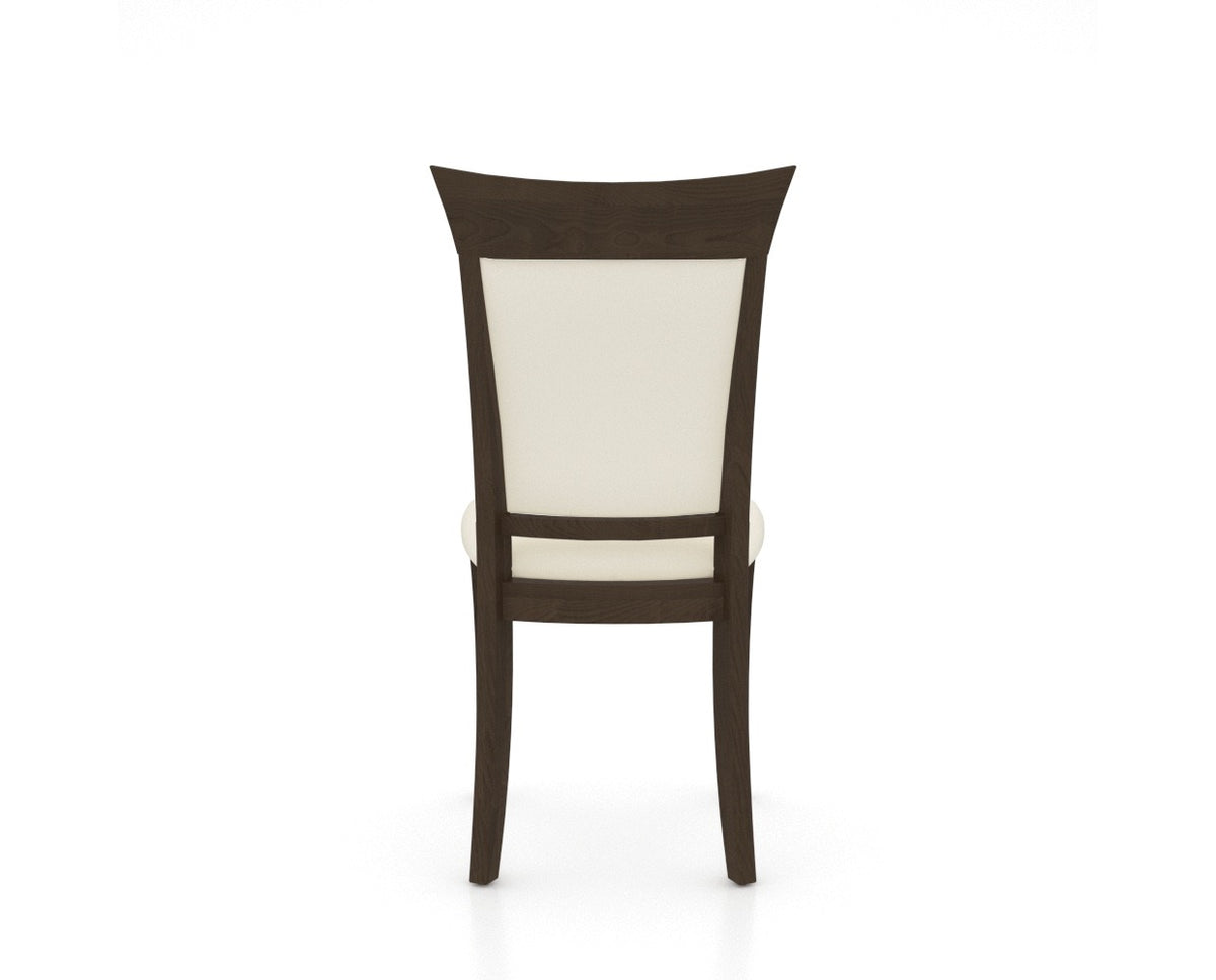 Canadel Jess Too Dining Chair in Hazelnut Washed, YJ Faux Leather, back view
