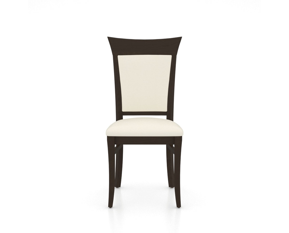 Canadel Jess Too Dining Chair in Davy's Grey, YJ Faux Leather, front view