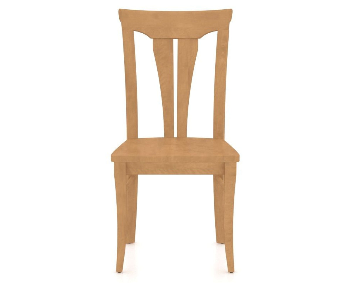 Canadel Dining Chair 0391 in Wood Seat and 20 Caramel Washed, front view