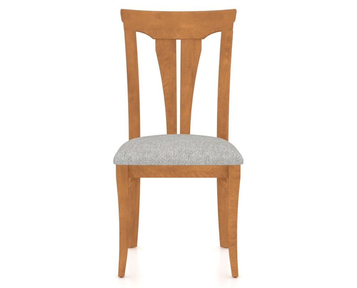 Canadel Dining Chair 0391 in 7C Fabric and 01 Honey Washed, front view