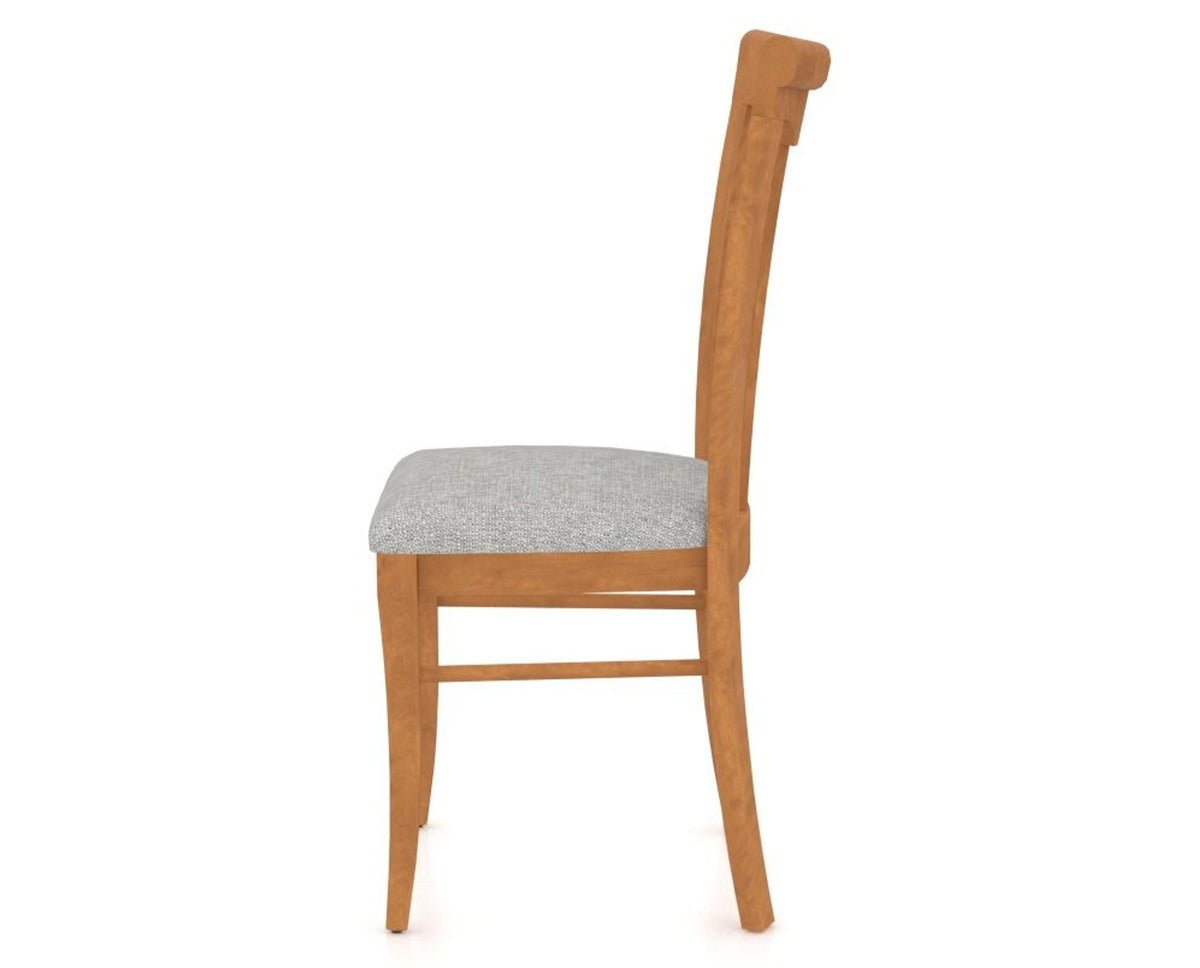 Canadel Dining Chair 0391 in 7C Fabric and 01 Honey Washed, side view