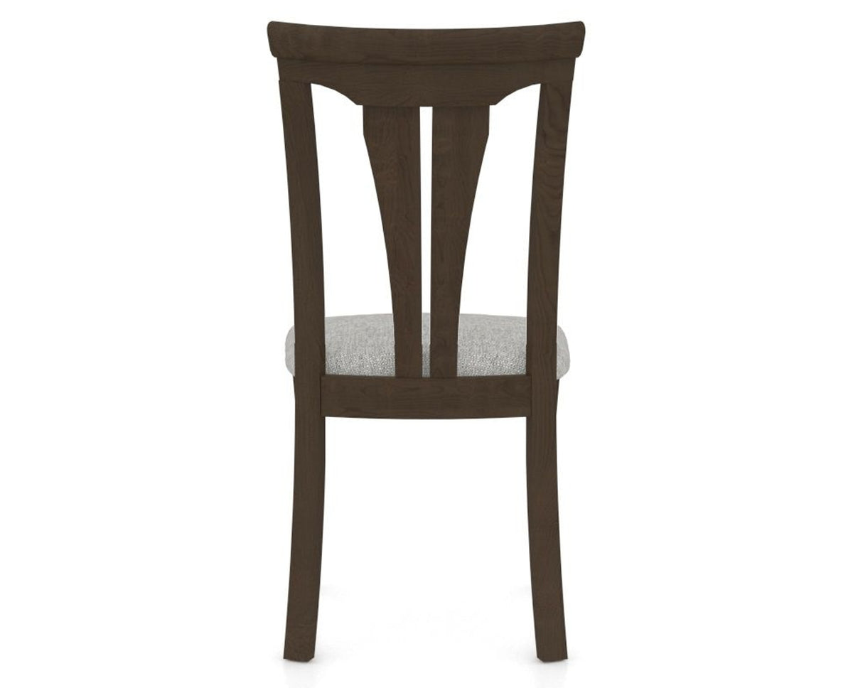 Canadel Dining Chair 0391 in 7C Fabric and 29 Hazelnut Washed, back view