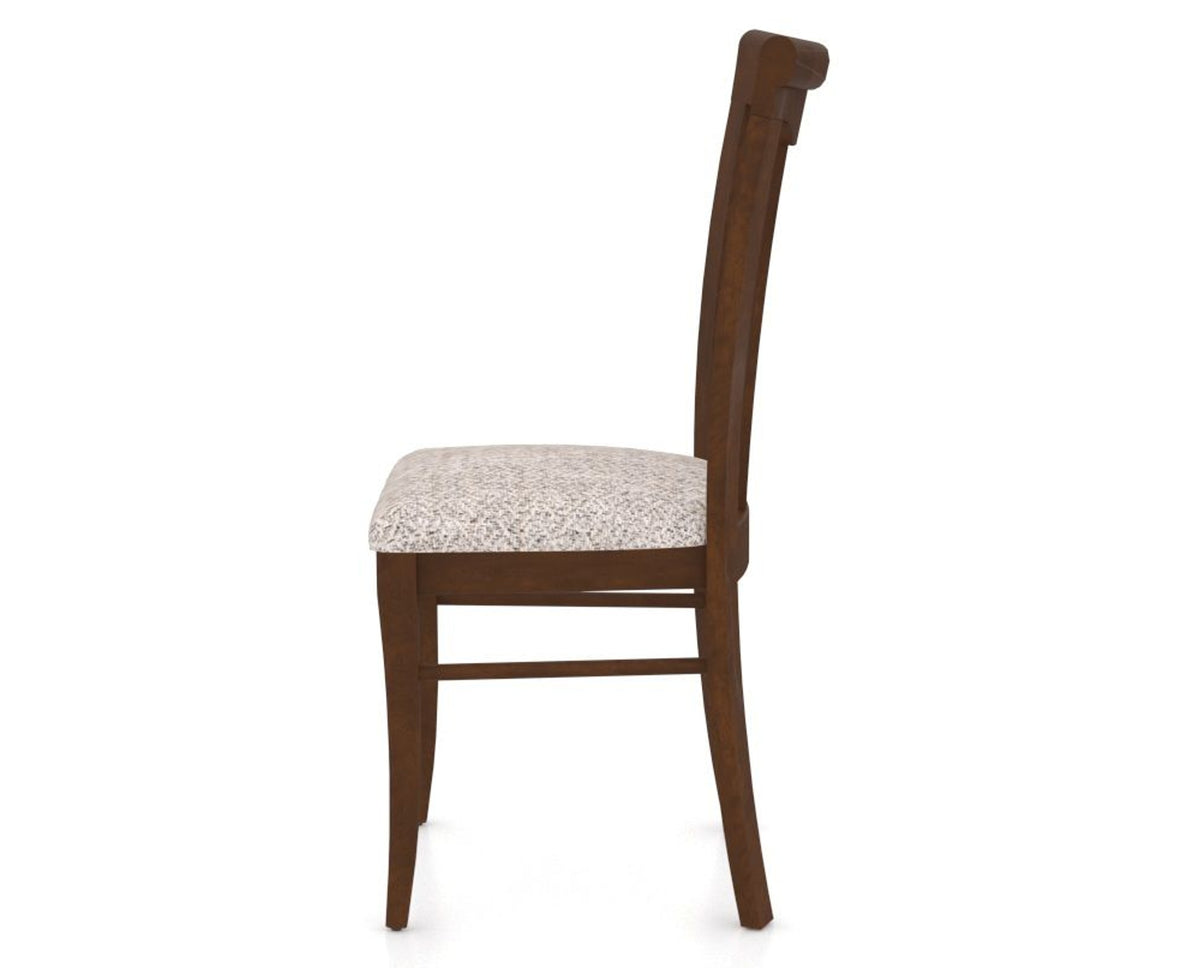 Canadel Dining Chair 0391 in FP Crypton® and 19 Cognac Washed, side view