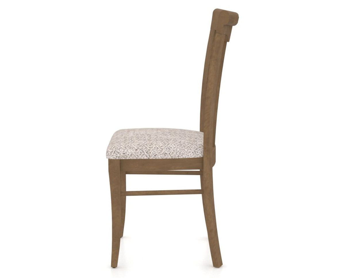 Canadel Dining Chair 0391 in FP Crypton® and 25 Pecan Washed, side view