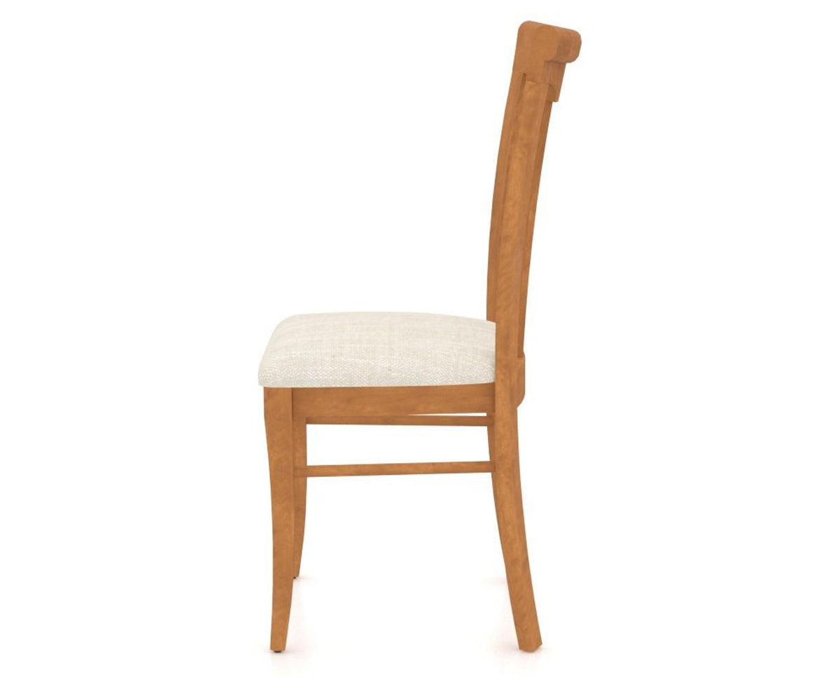 Canadel Dining Chair 0391 in FT InsideOut® and 01 Honey Washed, side view