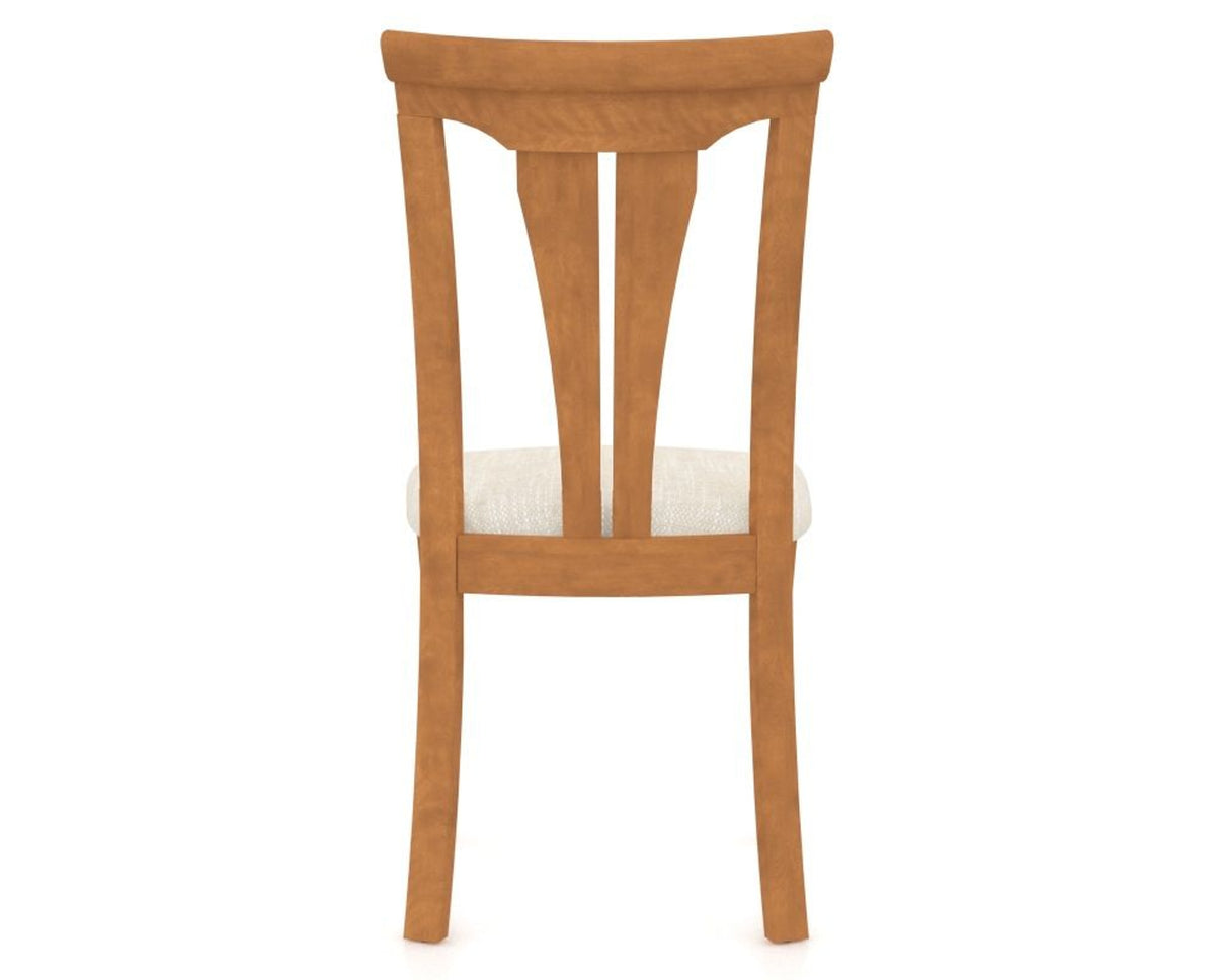 Canadel Dining Chair 0391 in FT InsideOut® and 01 Honey Washed, back view