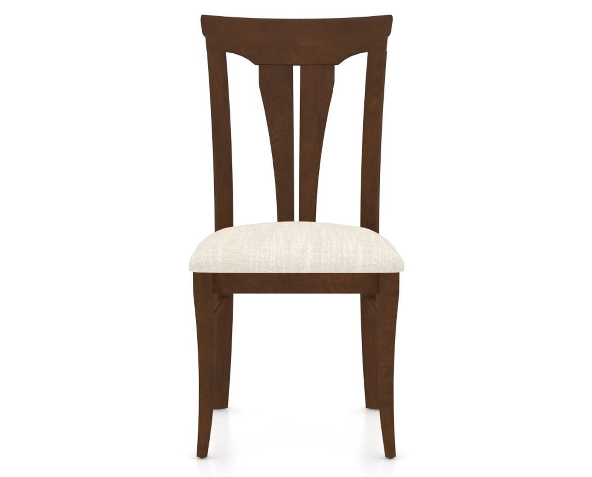 Canadel Dining Chair 0391 in FT InsideOut® and 19 Cognac Washed, front view