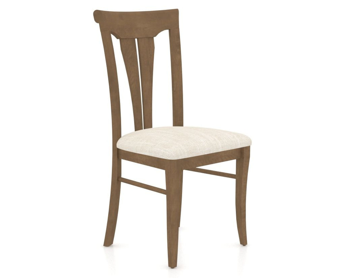 Canadel Dining Chair 0391 in FT InsideOut® and 25 Pecan Washed, three-quarter view