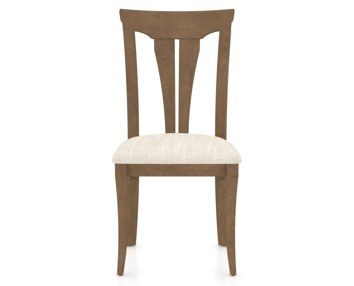 Canadel Dining Chair 0391 in FT InsideOut® and 25 Pecan Washed, front view