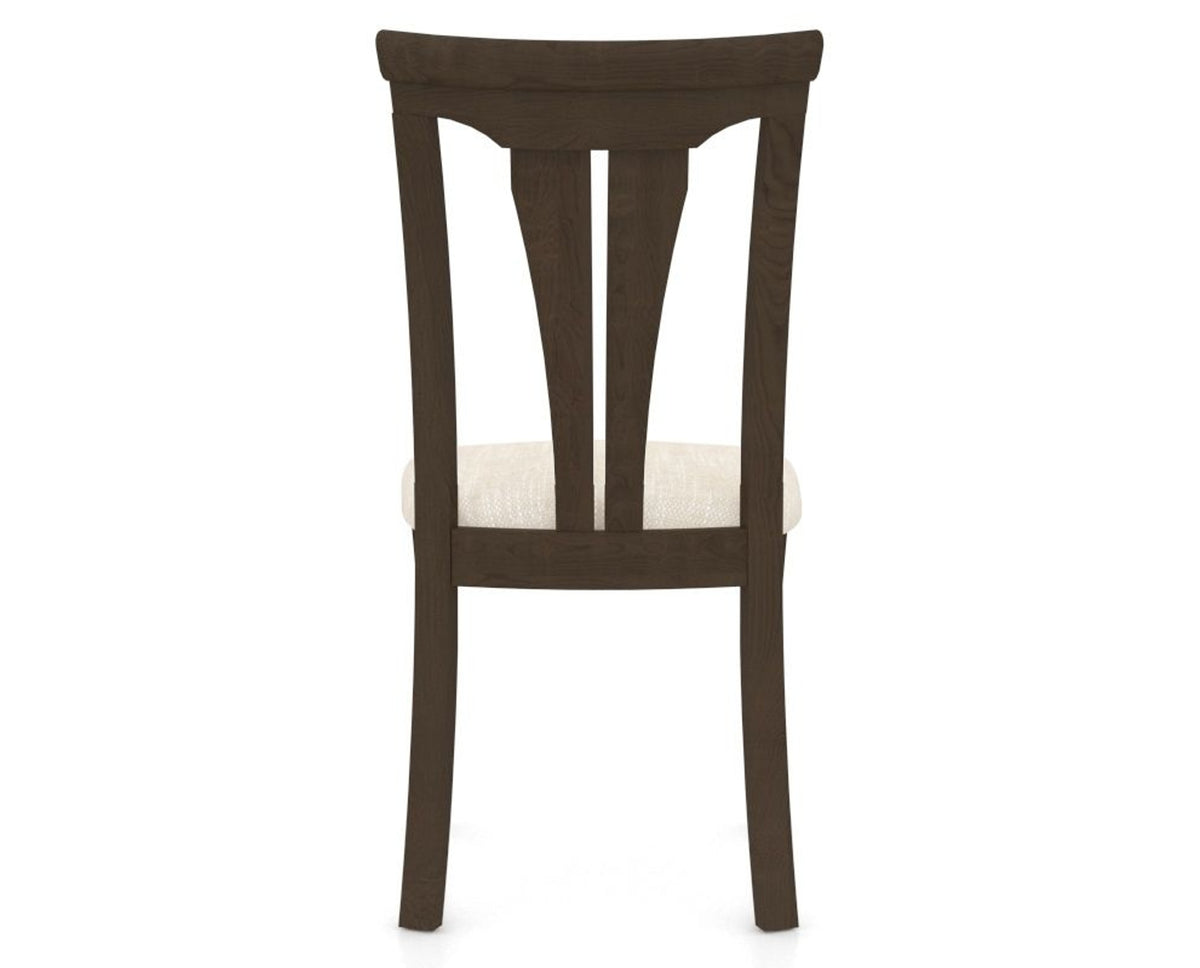 Canadel Dining Chair 0391 in FT InsideOut® and 29 Hazelnut Washed, back view