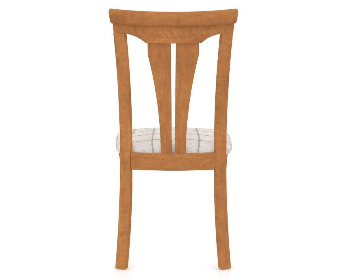 Canadel Dining Chair 0391 in OZ Fabric and 01 Honey Washed, back view