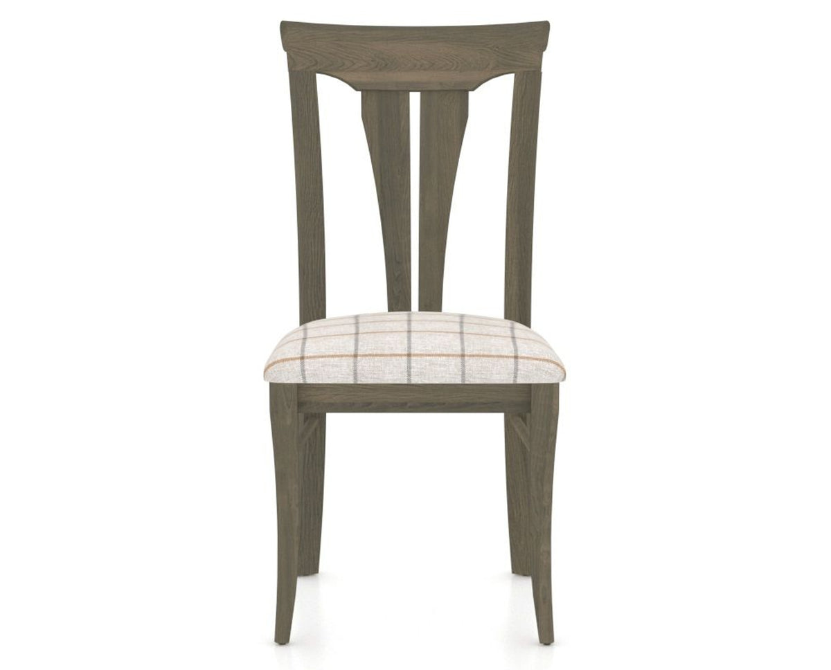 Canadel Dining Chair 0391 in OZ Fabric and 08 Shadow, front view