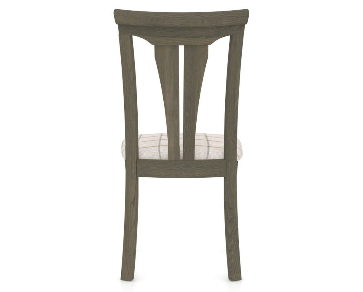Canadel Dining Chair 0391 in OZ Fabric and 08 Shadow, back view