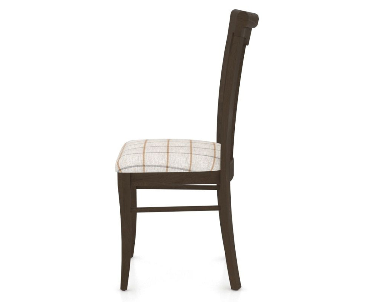 Canadel Dining Chair 0391 in OZ Fabric and 29 Hazelnut Washed, side view
