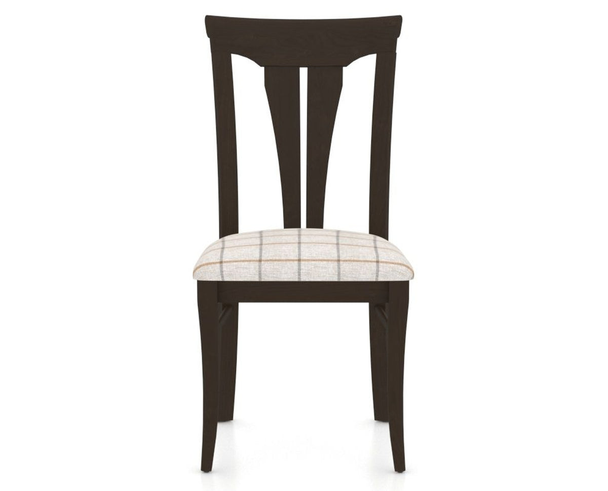 Canadel Dining Chair 0391 in OZ Fabric and 59 Davy's Grey, front view