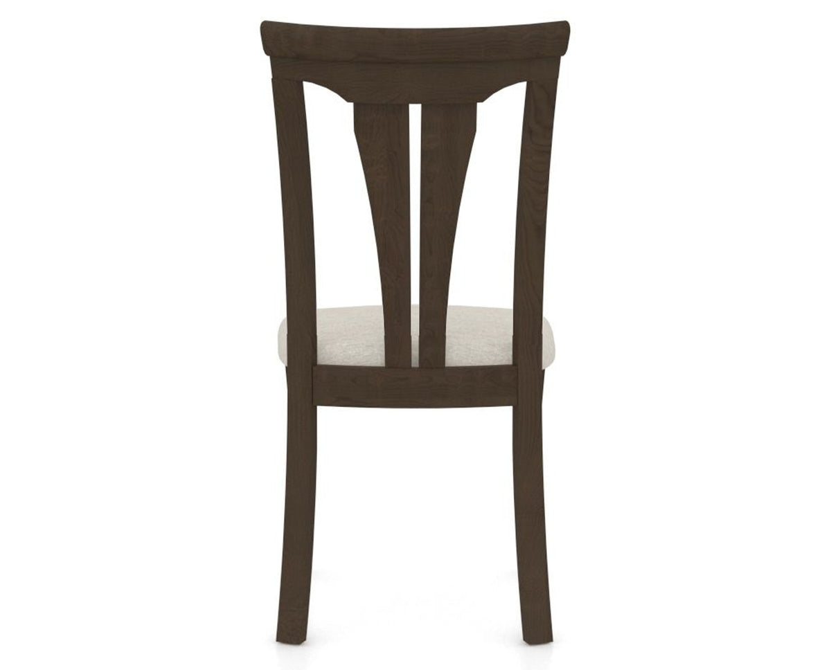 Canadel Dining Chair 0391 in TB Fabric and 29 Hazelnut Washed, back view