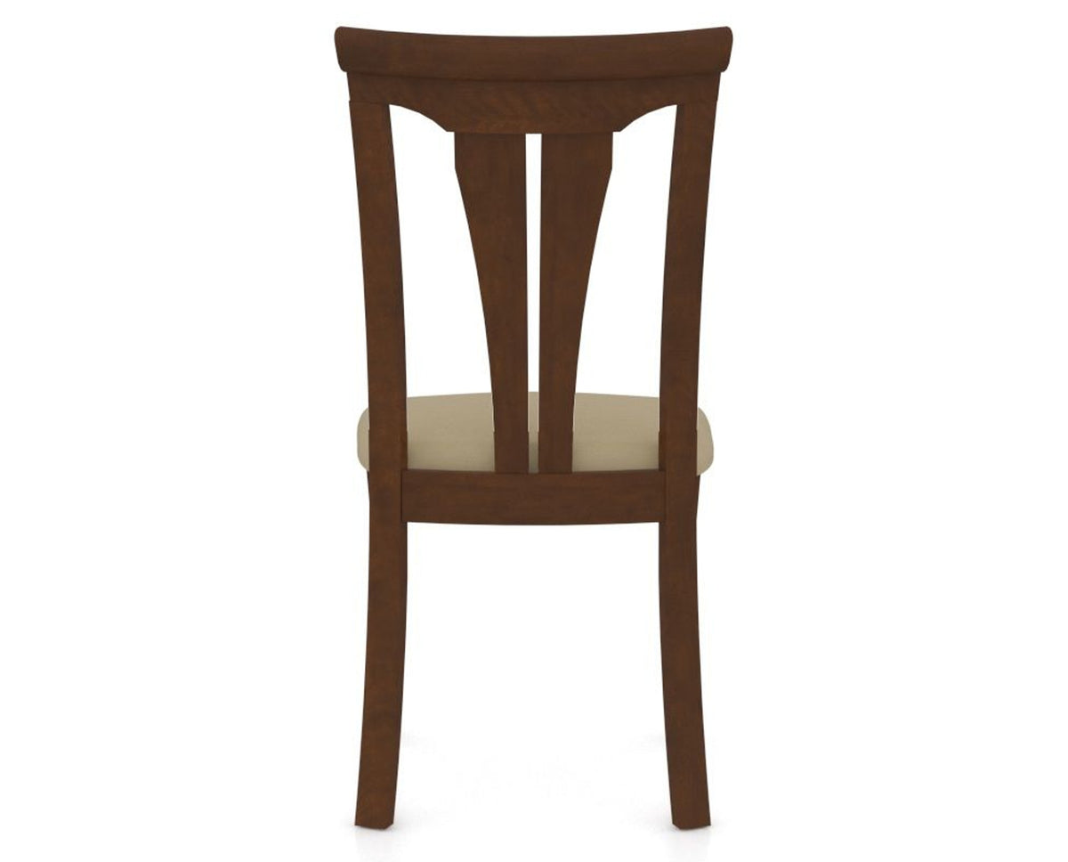 Canadel Dining Chair 0391 in XY Faux Leather and 19 Cognac Washed, back view