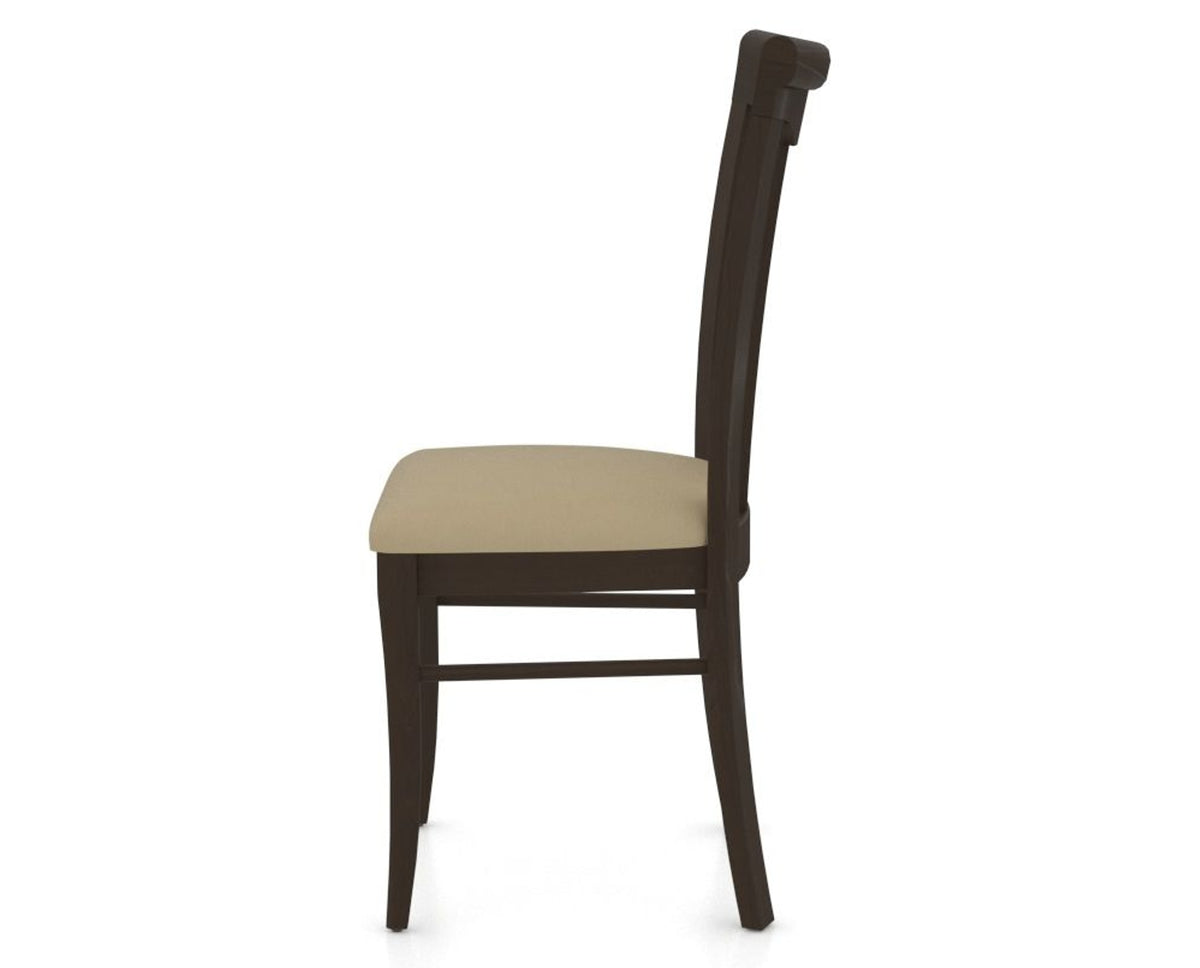 Canadel Dining Chair 0391 in XY Faux Leather and 59 Davy's Grey, side view