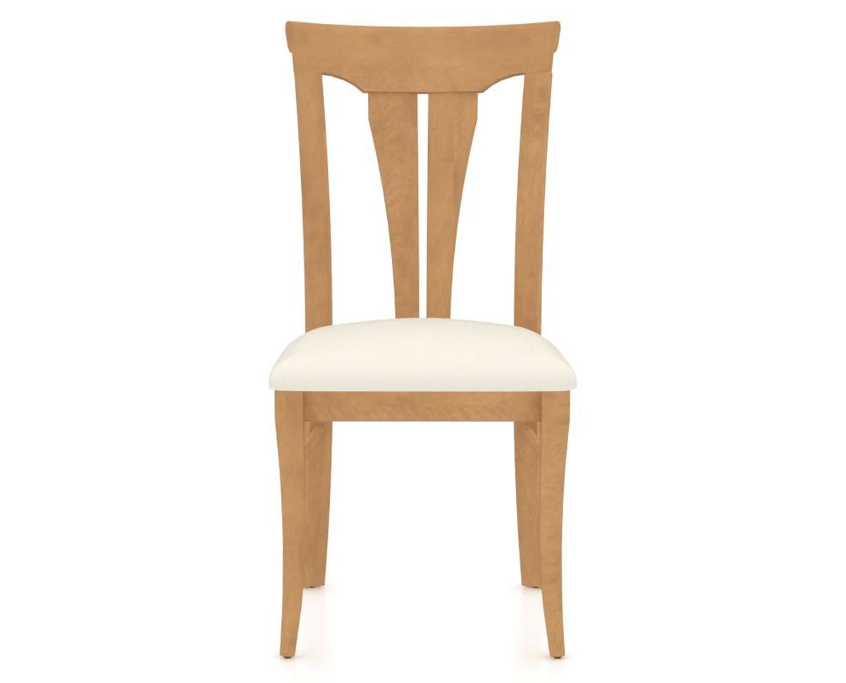 Canadel Dining Chair 0391 in YJ Faux Leather and 20 Caramel Washed, front view