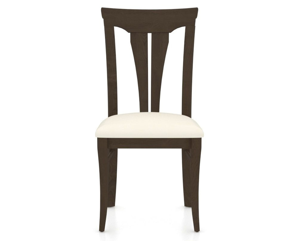 Canadel Dining Chair 0391 in YJ Faux Leather and 29 Hazelnut Washed, front view