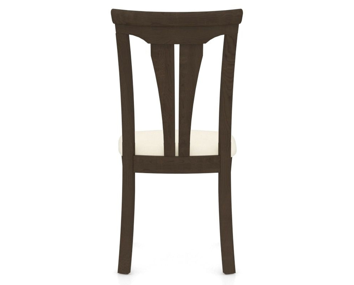 Canadel Dining Chair 0391 in YJ Faux Leather and 29 Hazelnut Washed, back view