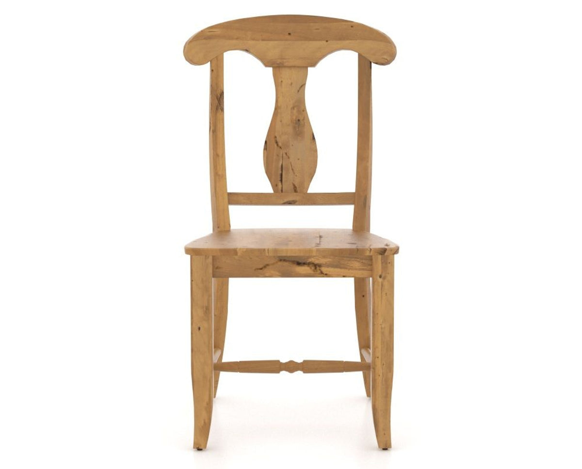 Canadel Champlain Dining Chair 0600 in Wood Seat and 01 Honey Washed, front view