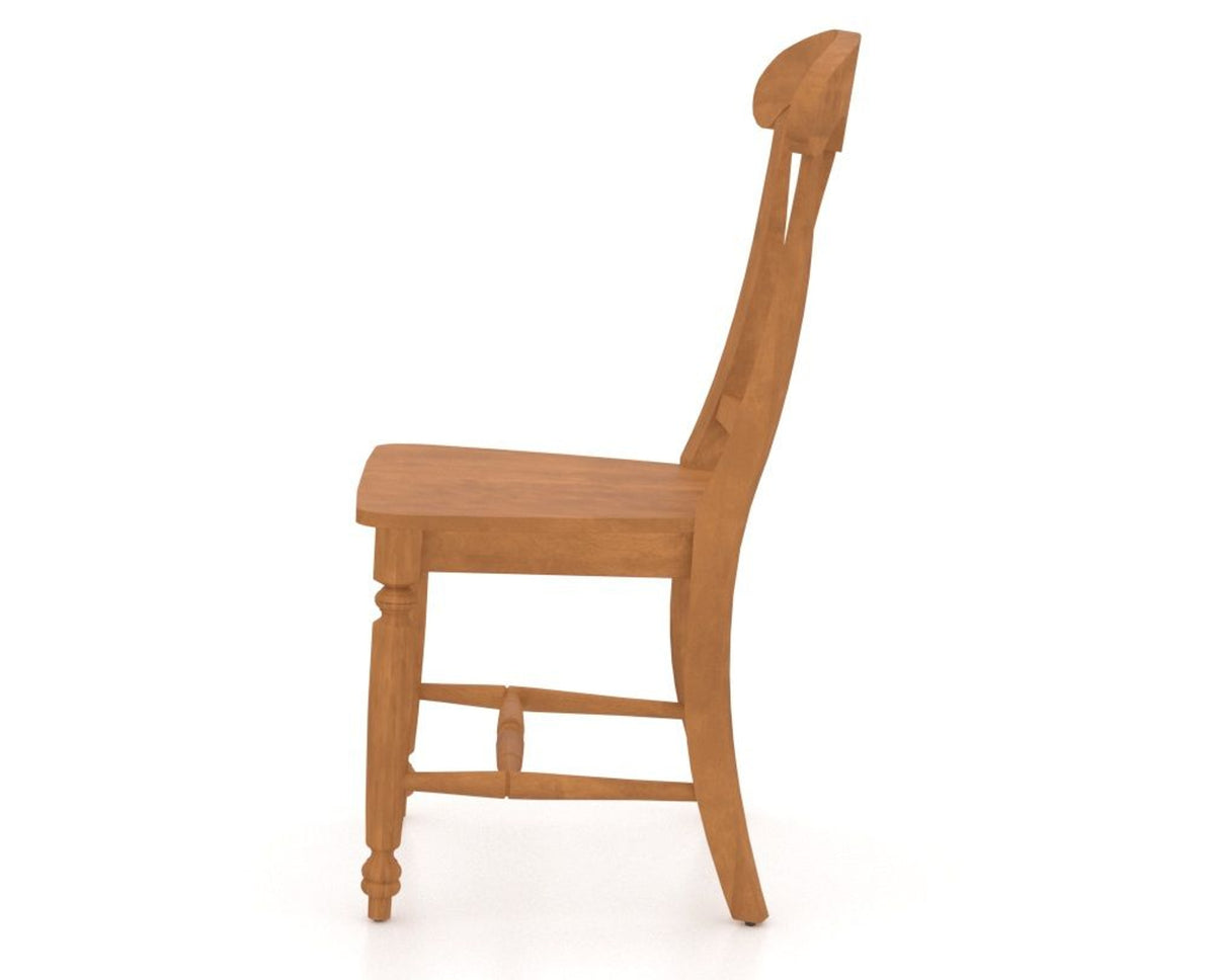 Canadel Dining Chair 0600 in Honey Washed, side view