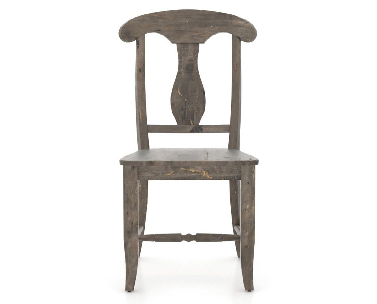Canadel Champlain Dining Chair 0600 in Wood Seat and 08 Shadow, front view