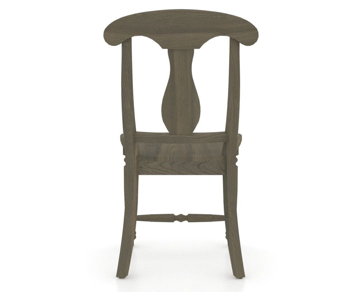 Canadel Dining Chair 0600 in Wood Seat and 08 Shadow, back view