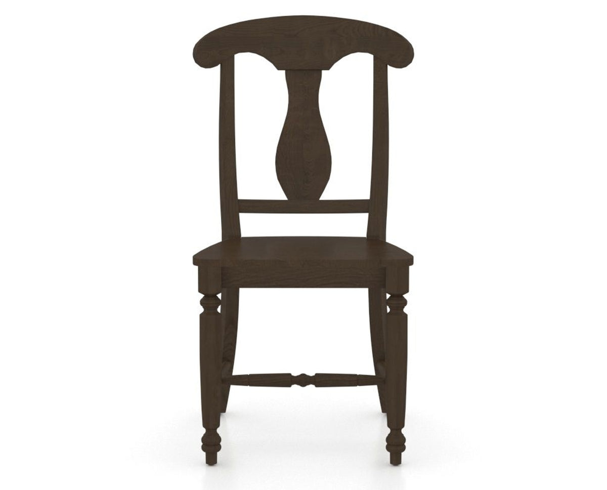 Canadel Dining Chair 0600 in Wood Seat and 29 Hazelnut Washed, front view