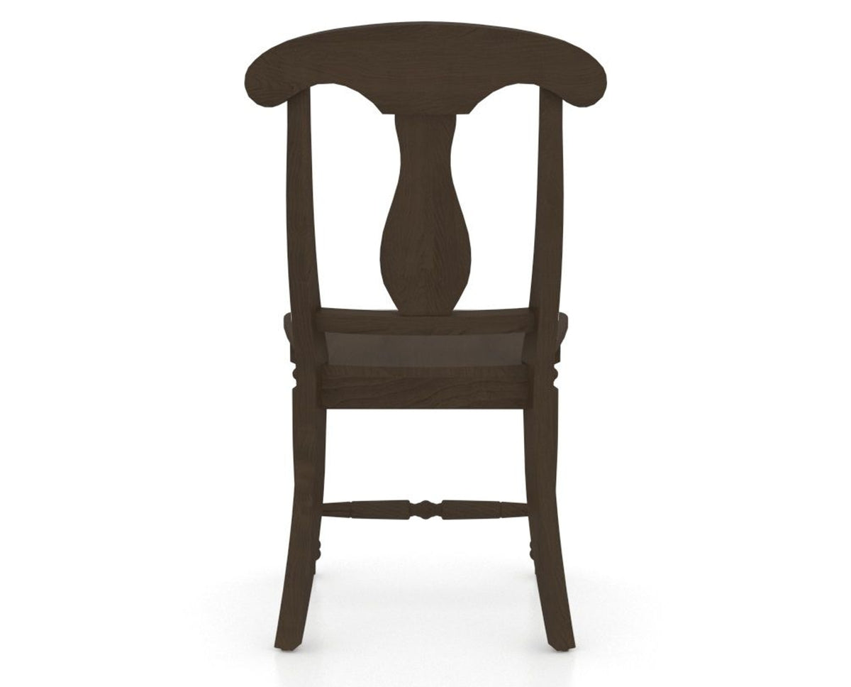 Canadel Dining Chair 0600 in Wood Seat and 29 Hazelnut Washed, back view