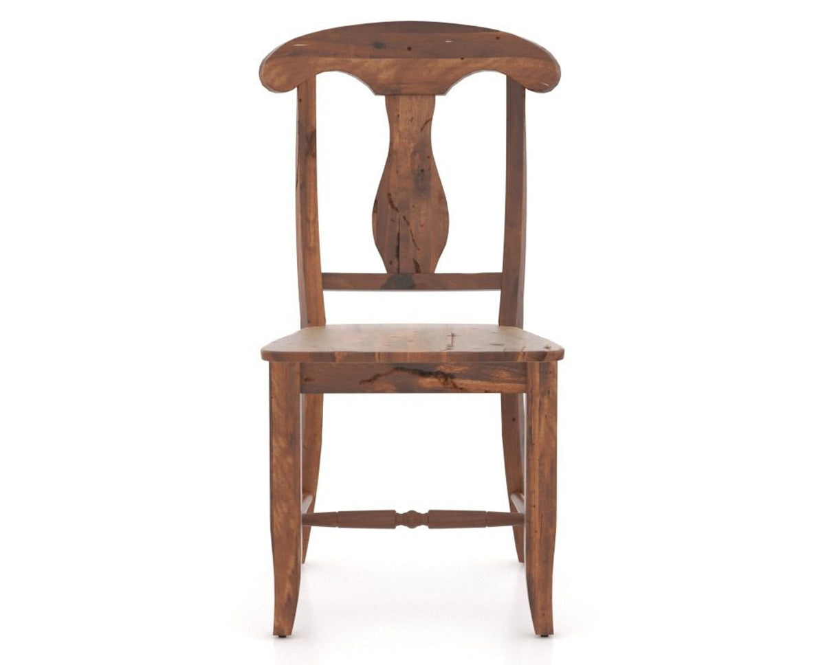 Canadel Champlain Dining Chair 0600 in Wood Seat and 33 Spice Washed, front view