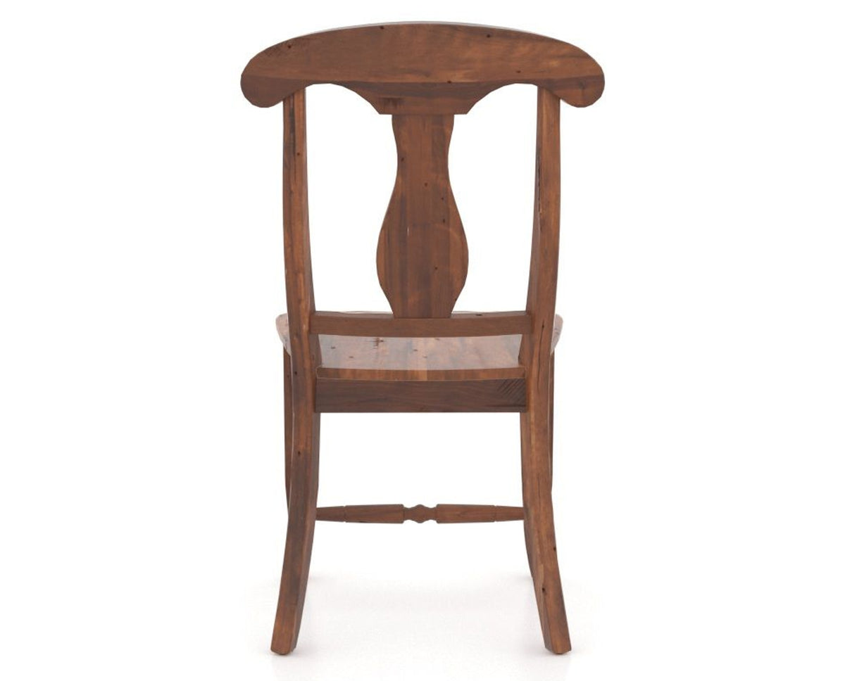 Canadel Champlain Dining Chair 0600 in Wood Seat and 33 Spice Washed, back view