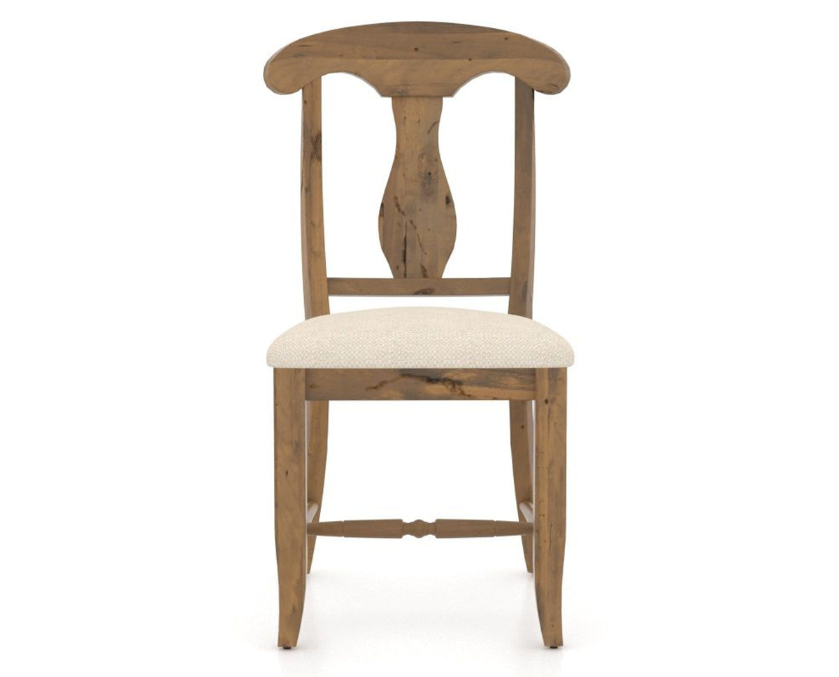 Canadel Champlain Dining Chair 0600 in 6K Sunbrella® and 03 Oak Washed, front view