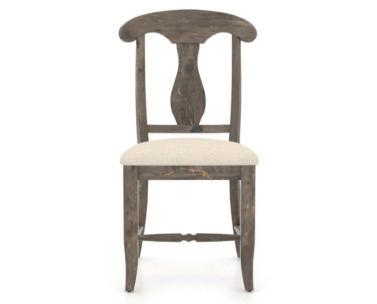 Canadel Champlain Dining Chair 0600 in 6K Sunbrella® and 08 Shadow, front view